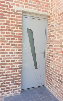 Porte alu KLINE FUSEAU gris galet